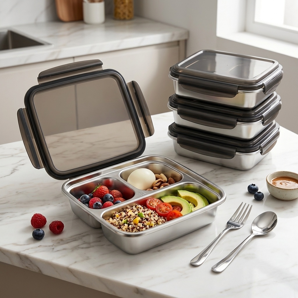 大容量ランチ容器 蓋付き 電子レンジ対応 漏れ防止 304ス - Meal Prep Bowl のレビューと価格