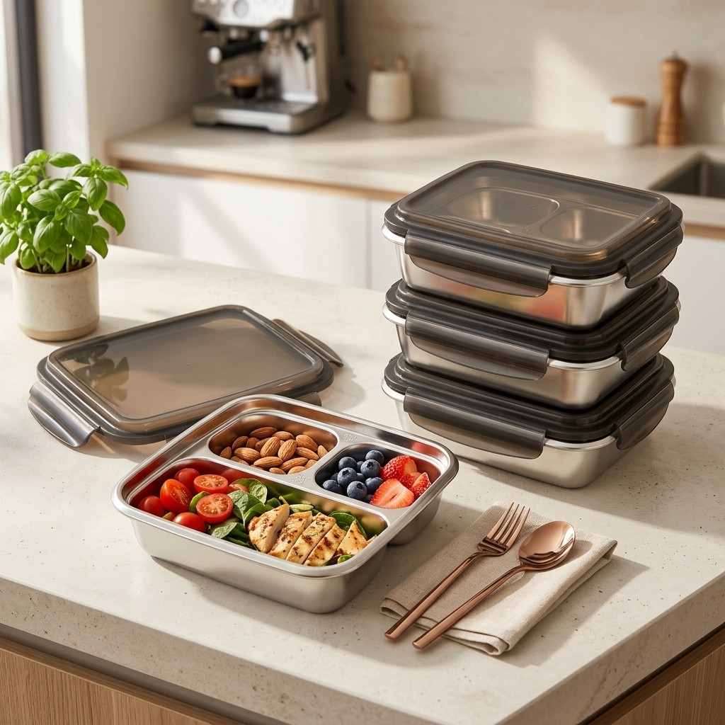 大容量ランチ容器 蓋付き 電子レンジ対応 漏れ防止 304ス - Meal Prep Bowl のレビューと価格