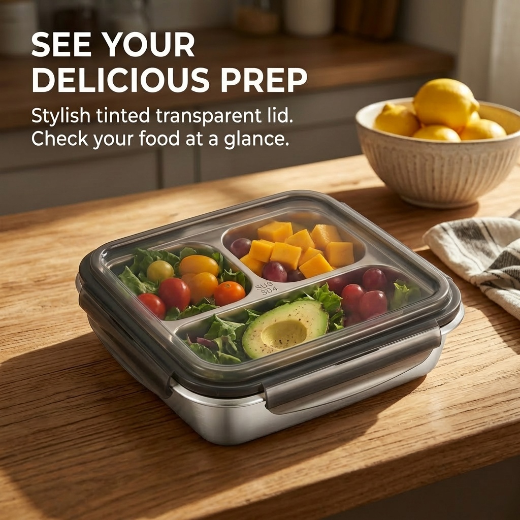 大容量ランチ容器 蓋付き 電子レンジ対応 漏れ防止 304ス - Meal Prep Bowl のレビューと価格
