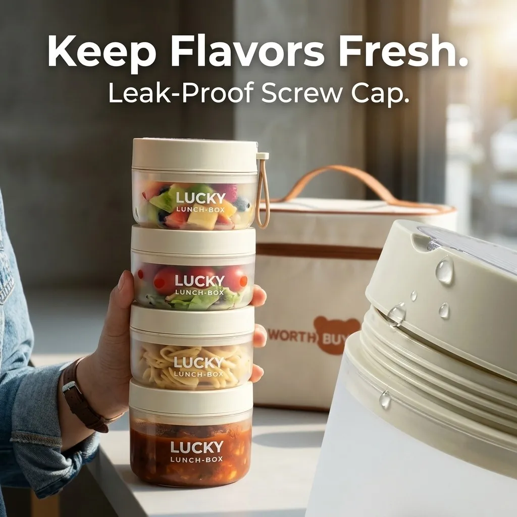 積み重ね可能なプラスチック製弁当箱セット。電子レンジ対応。大 - Meal Prep Or Prep Meal のレビューと価格