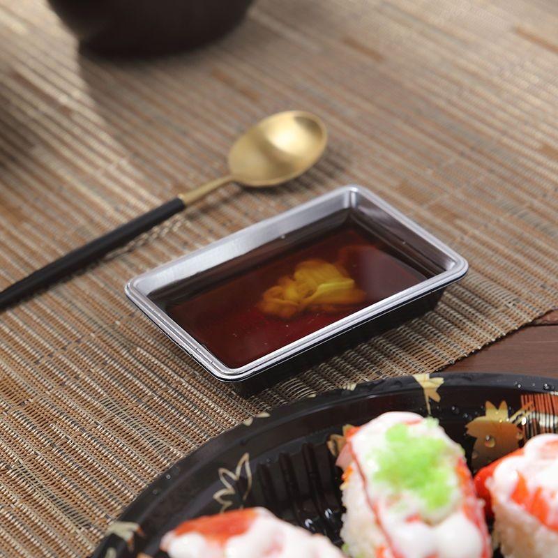 100 個使い捨てソース皿寿司調味料トレイプラスチックマスタ - Sauce Dipping Cup のレビューと価格