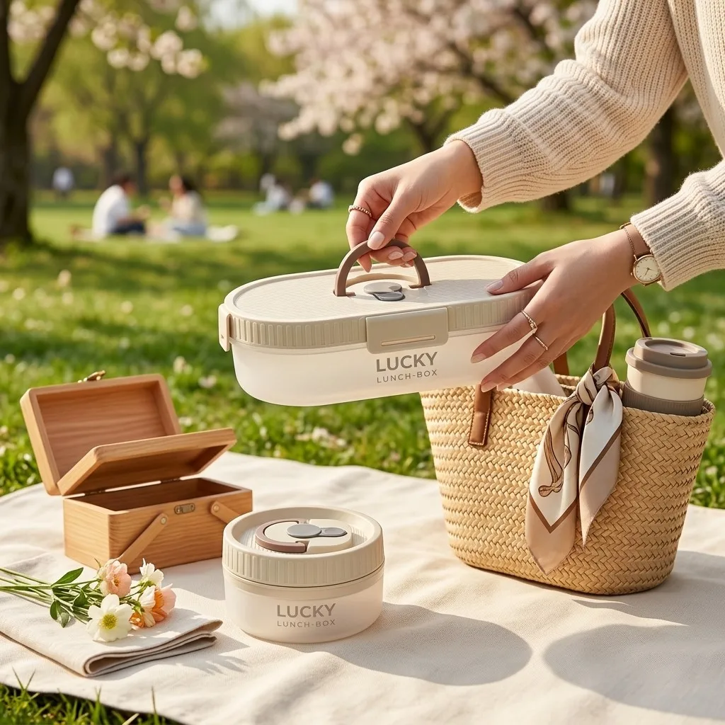 持ち運び可能な弁当箱セット。漏れ防止設計で、電子レンジ対応。 - Meal Prep Or Prep Meal のレビューと価格