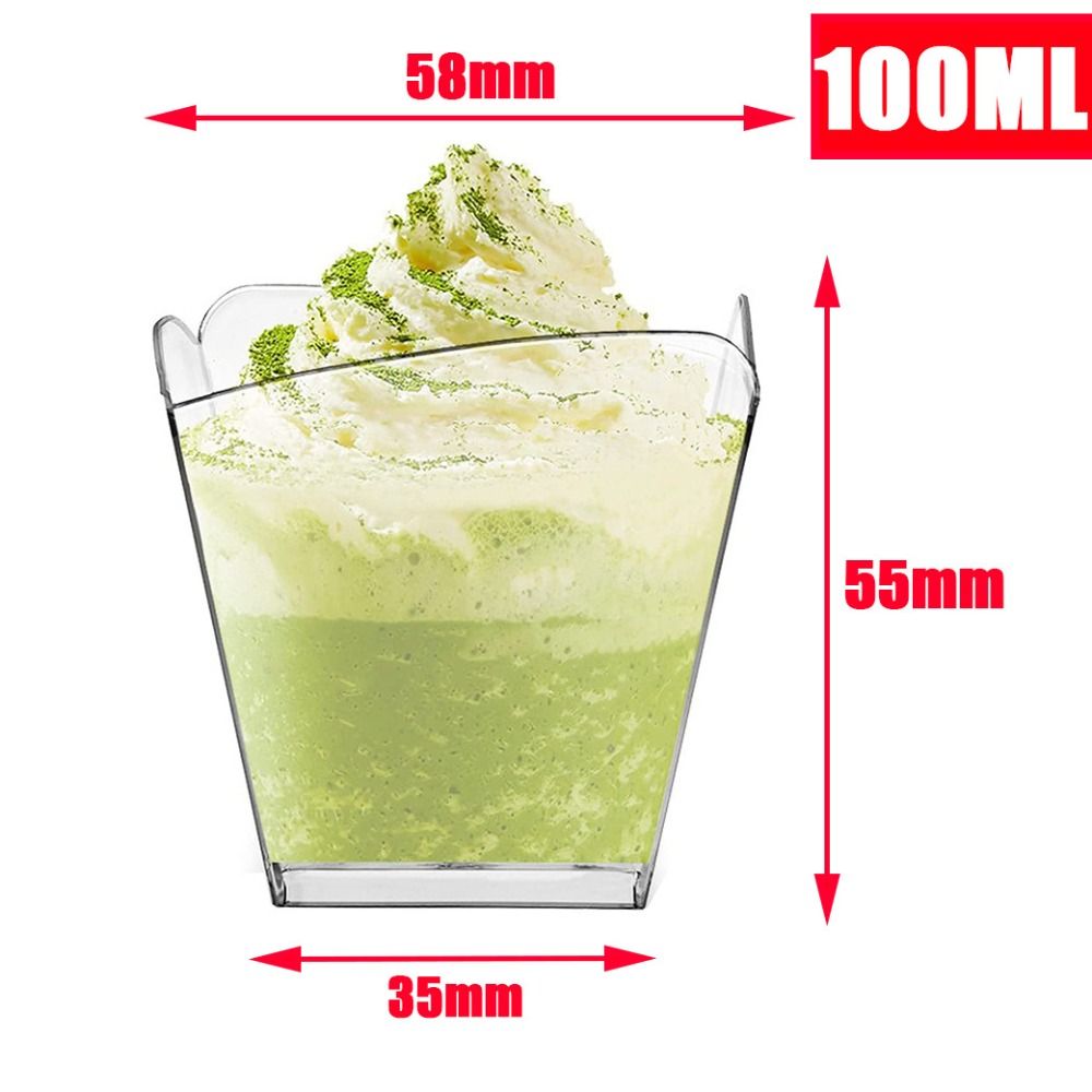 10 個ヨーグルトカップ使い捨てムースカップ透明クリアプディ - Sauce Dipping Cup のレビューと価格
