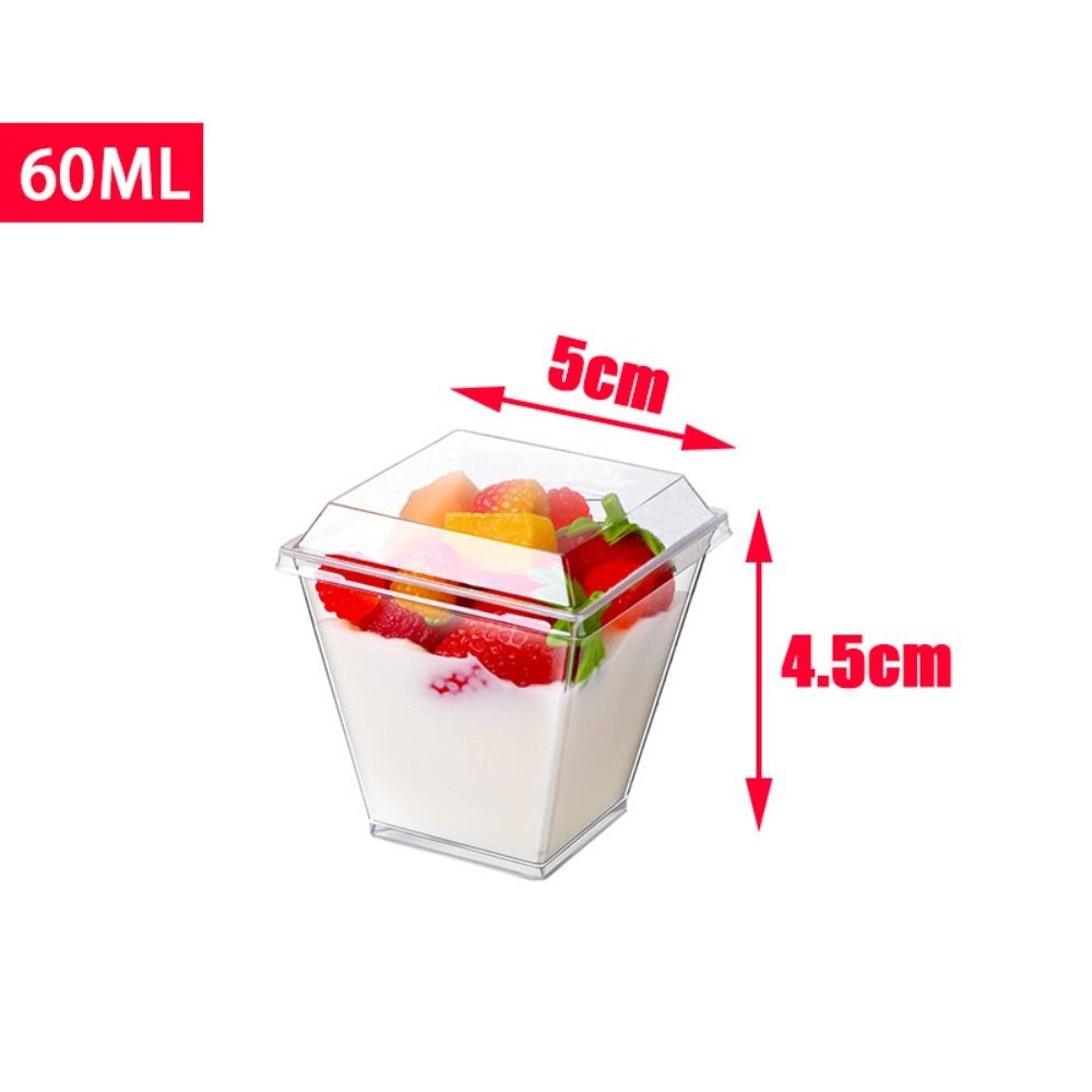 10 個ヨーグルトカップ使い捨てムースカップ透明クリアプディ - Sauce Dipping Cup のレビューと価格