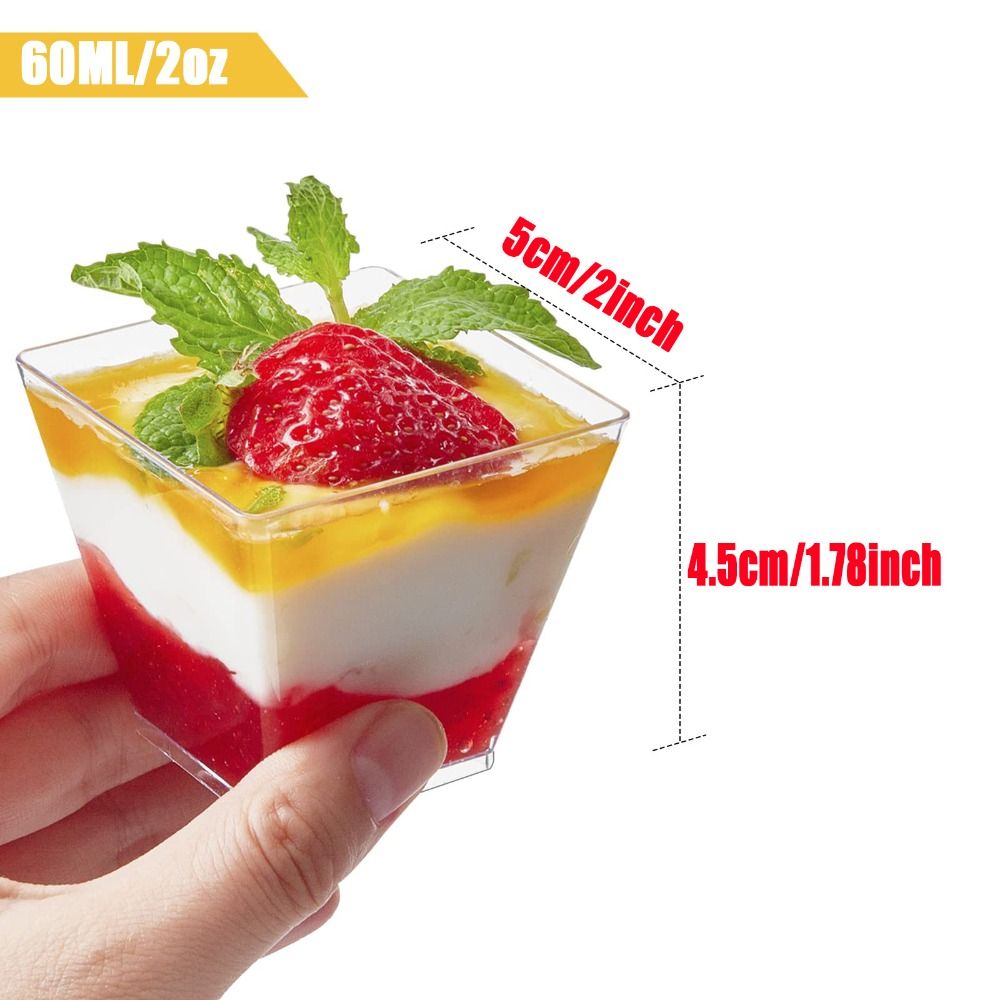 10 個ヨーグルトカップ使い捨てムースカップ透明クリアプディ - Sauce Dipping Cup のレビューと価格
