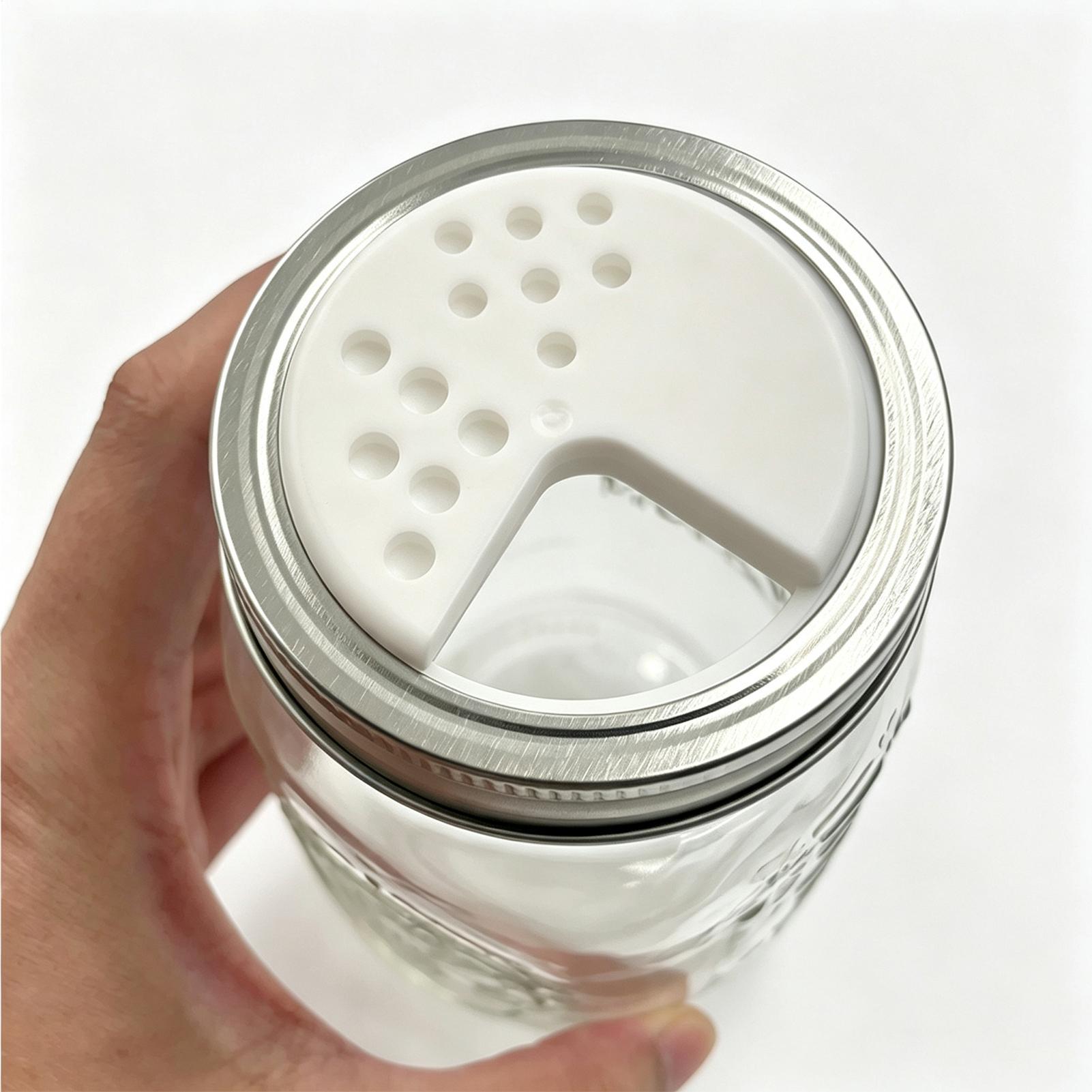 缶詰用蓋 2個入り、調味料ディスペンサー付き、口が広く、家庭 - Meal Prep Kitchen のレビューと価格