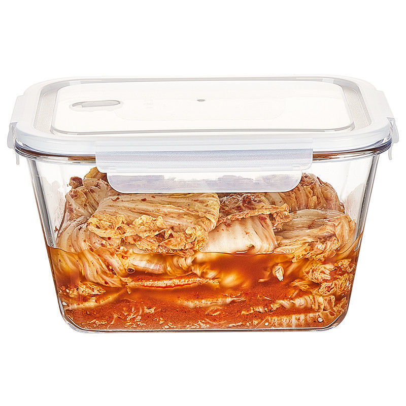 大容量のガラス製食品保存容器。正方形で密閉性が高く、冷蔵庫で - Meal Prep Bowl のレビューと価格